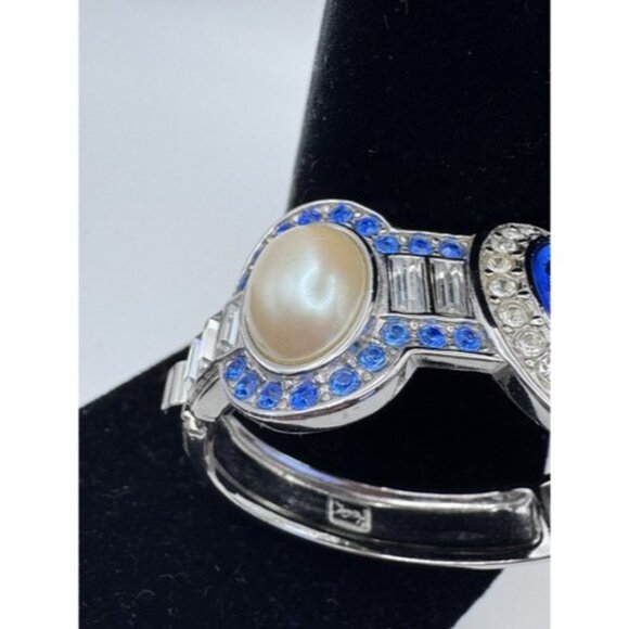 YSL Vintage Bangle Bracelet Silver Tone- Designer Beautiful Bracelet Vintage - Picture 4 of 16